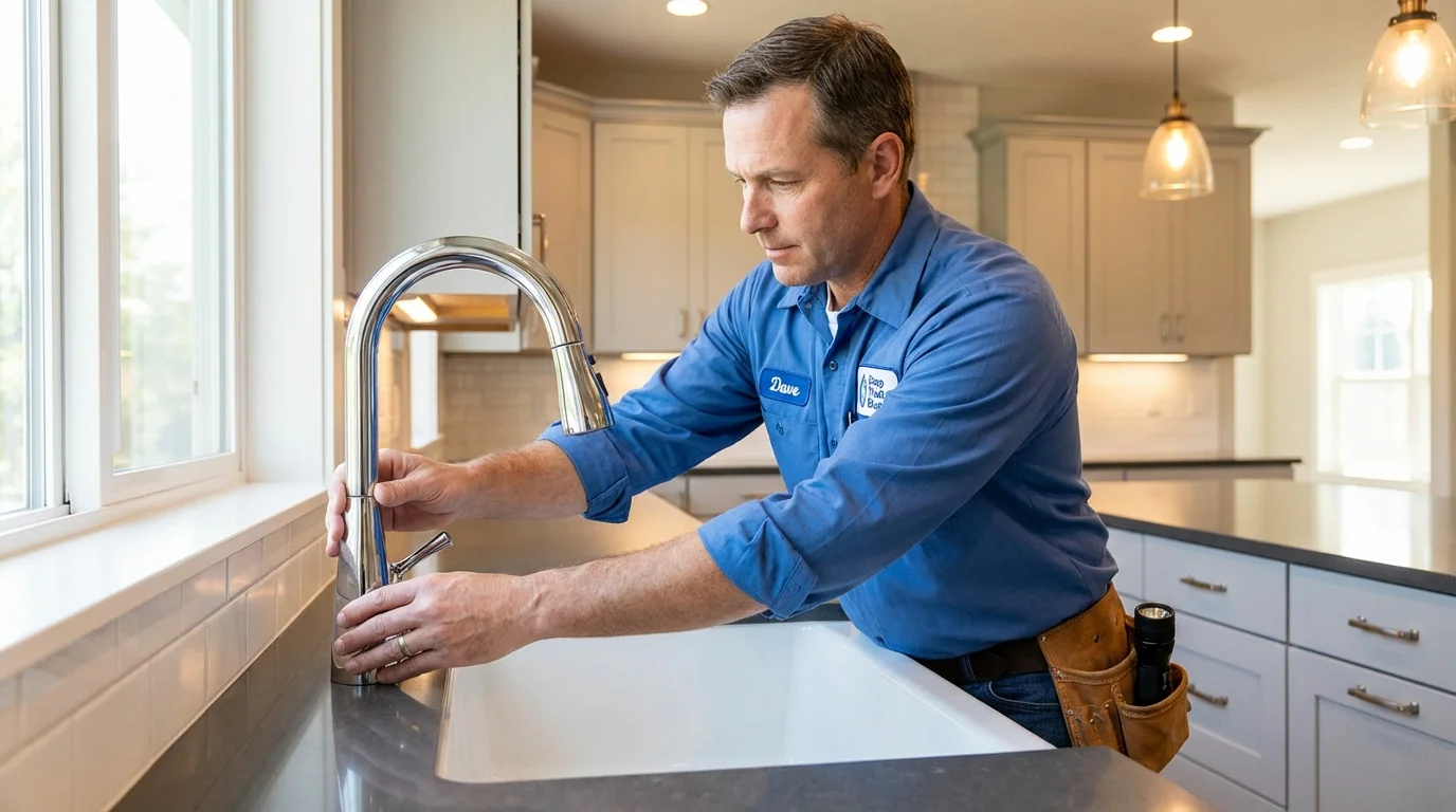 Kitchen faucet installation by Johns Plumbing LLC in Bloomingdale